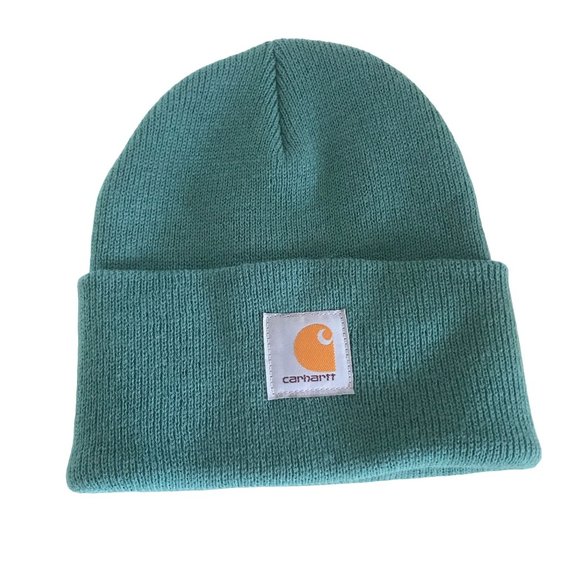 Carhartt Other - Carhartt Adult A18 Knit Cuffed Beanie Hat Sea Pine GEO Color New Without Tags